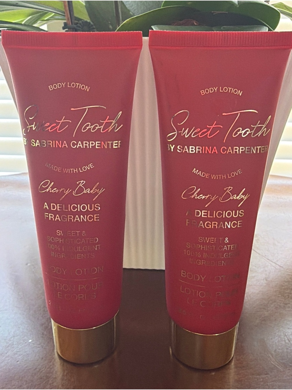 BUNDLE,of 2,Sweet Tooth Cherry Baby Body Lotion by - Pink BY ,Sabrina Carpenter